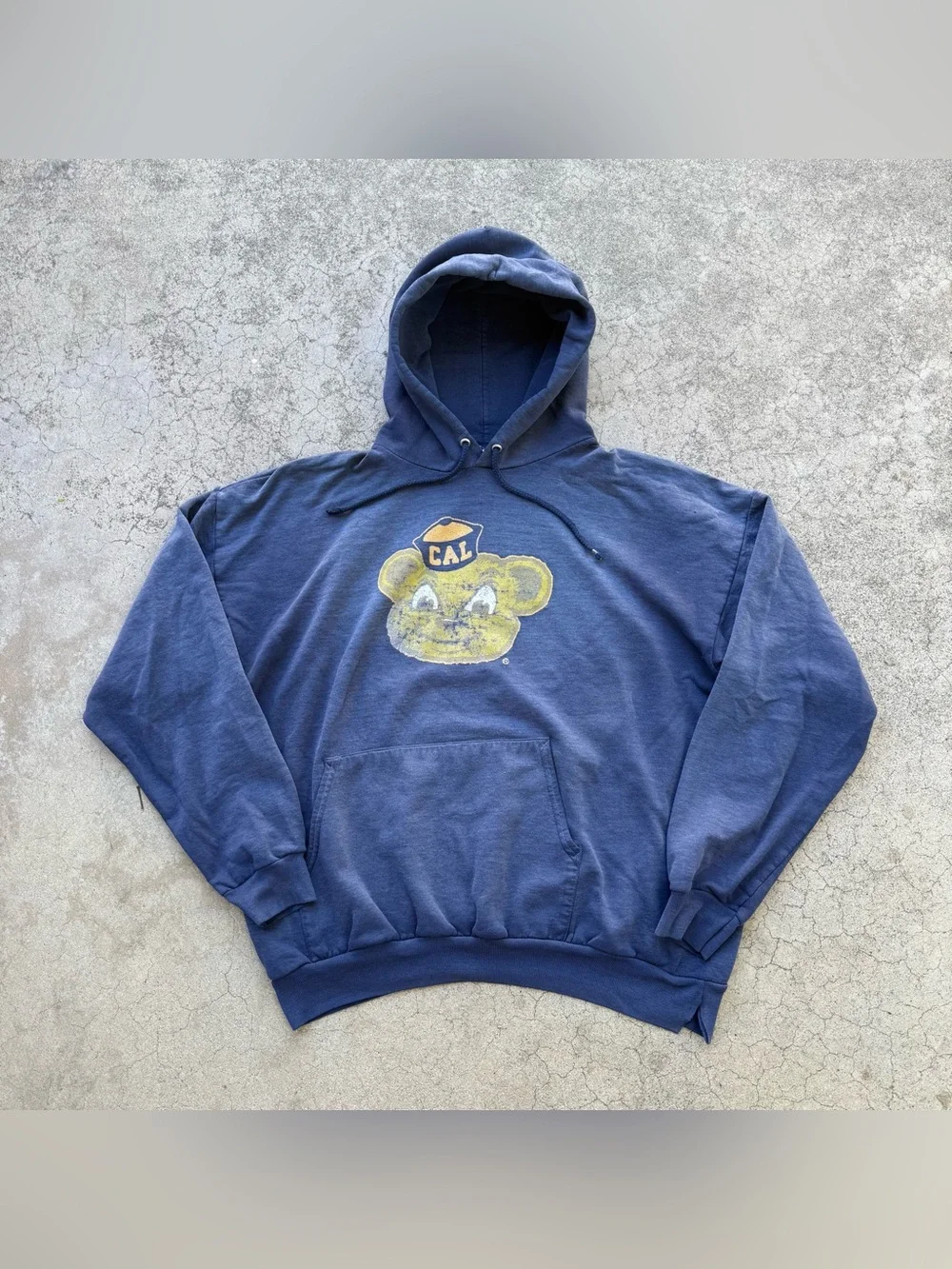 Vintage 90’s Distressed US BERKELEY Hane Navy Blue Hoodie
